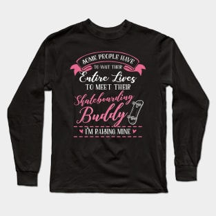 Skateboarding Mom and Baby Matching T-shirts Gift Long Sleeve T-Shirt